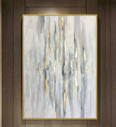Grey & Gold Abstract Wall Art