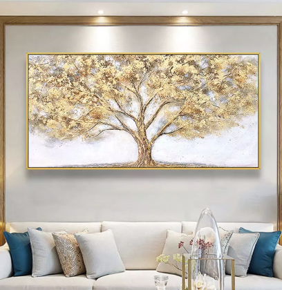 Fall Tree Hand Painted Wall Art