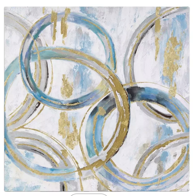 Modern Circle Abstract Hand Painted Wall Art