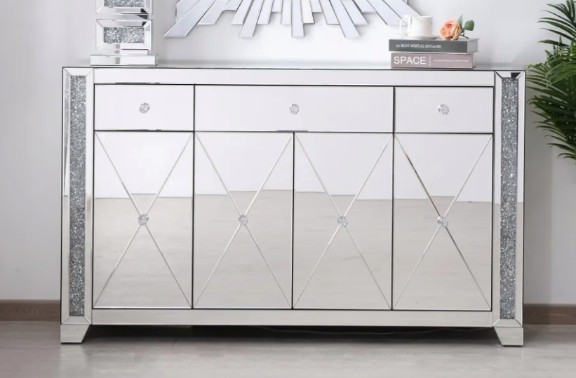 Karie Mirrored Credenza