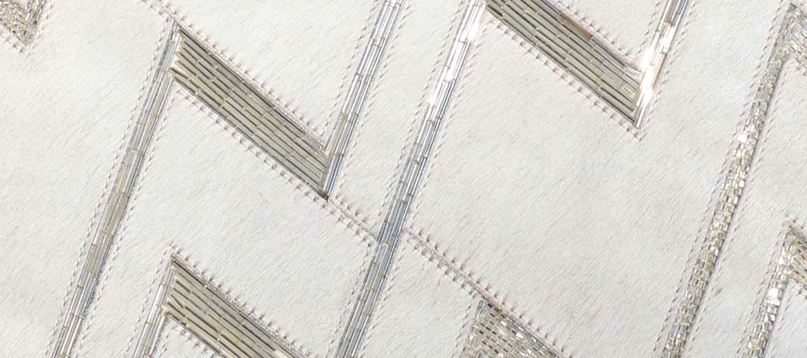 Agon Silver Beaded Pillow