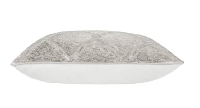 Akai Silver Hand Beaded Pillow