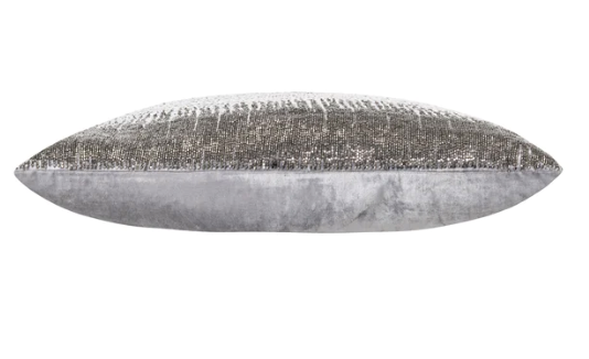 Mayaro Grey Beaded Pillow