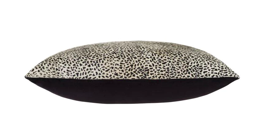 Hudson Animal Print Black Velvet Pillow