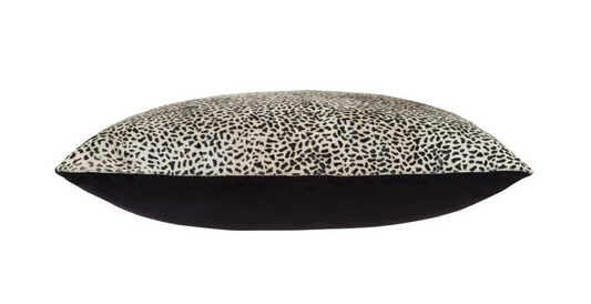 Hudson Animal Print Black Velvet Pillow
