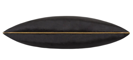 Noah Black Pillow with Piping