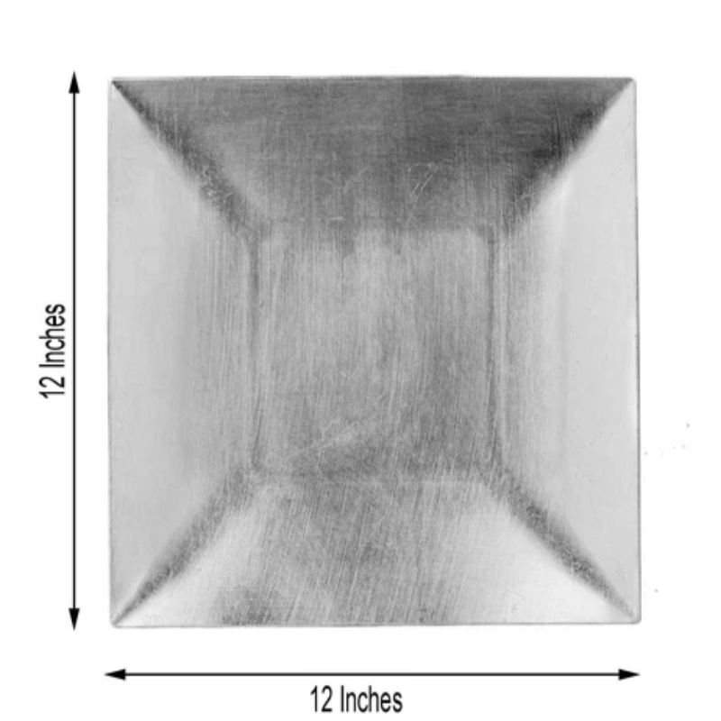 Brette Square Modern Charger Plate, Set of 6