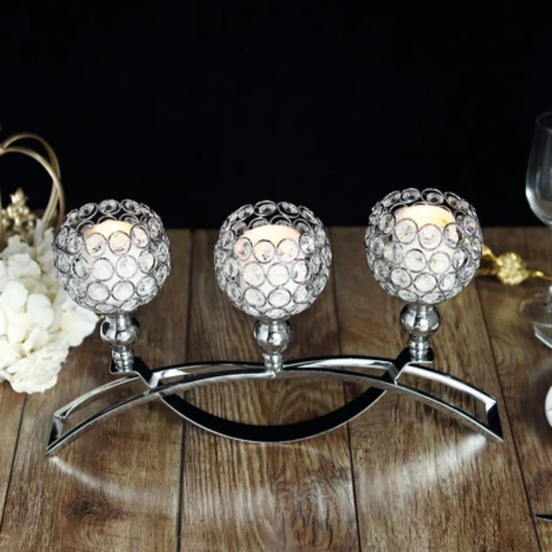 Totally Glam Beaded Crystal Candle Holder