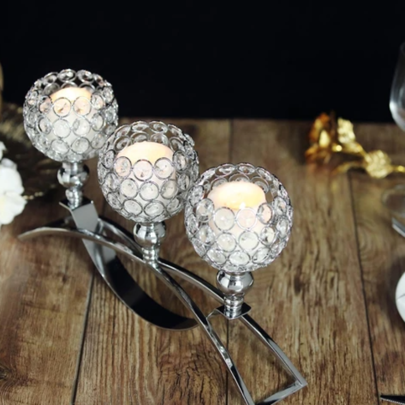 Totally Glam Beaded Crystal Candle Holder