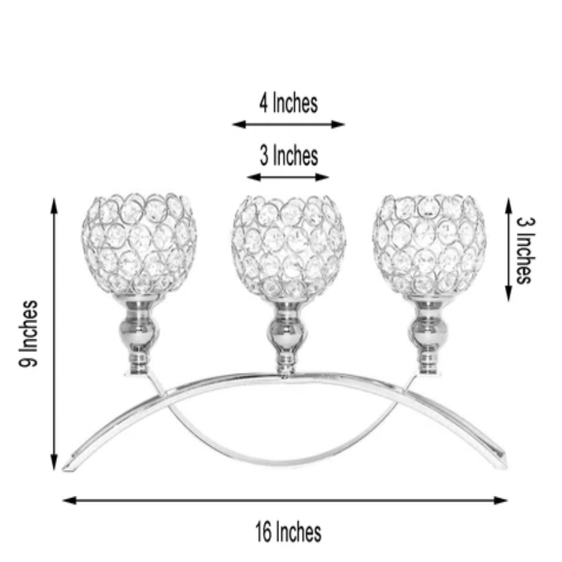 Totally Glam Beaded Crystal Candle Holder