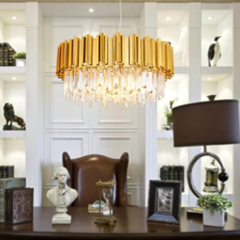 Dante II Antique Gold Modern Chandelier