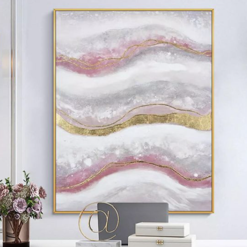 pink abstract painting