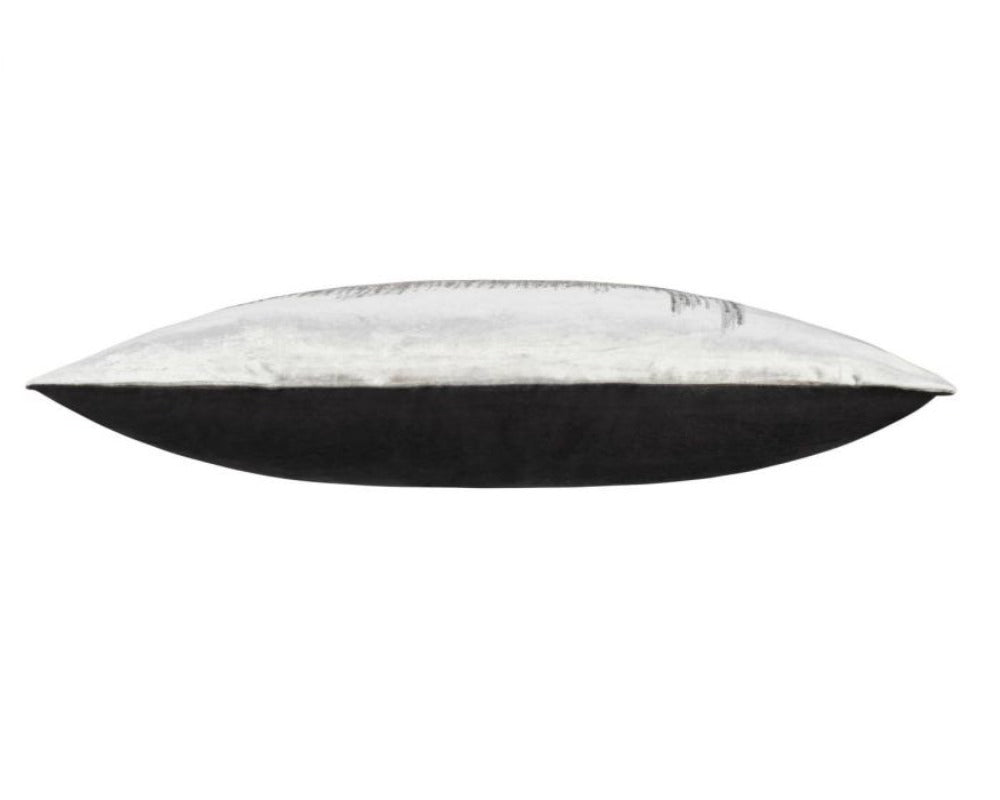 Mira Grey Silver Velvet Pillow