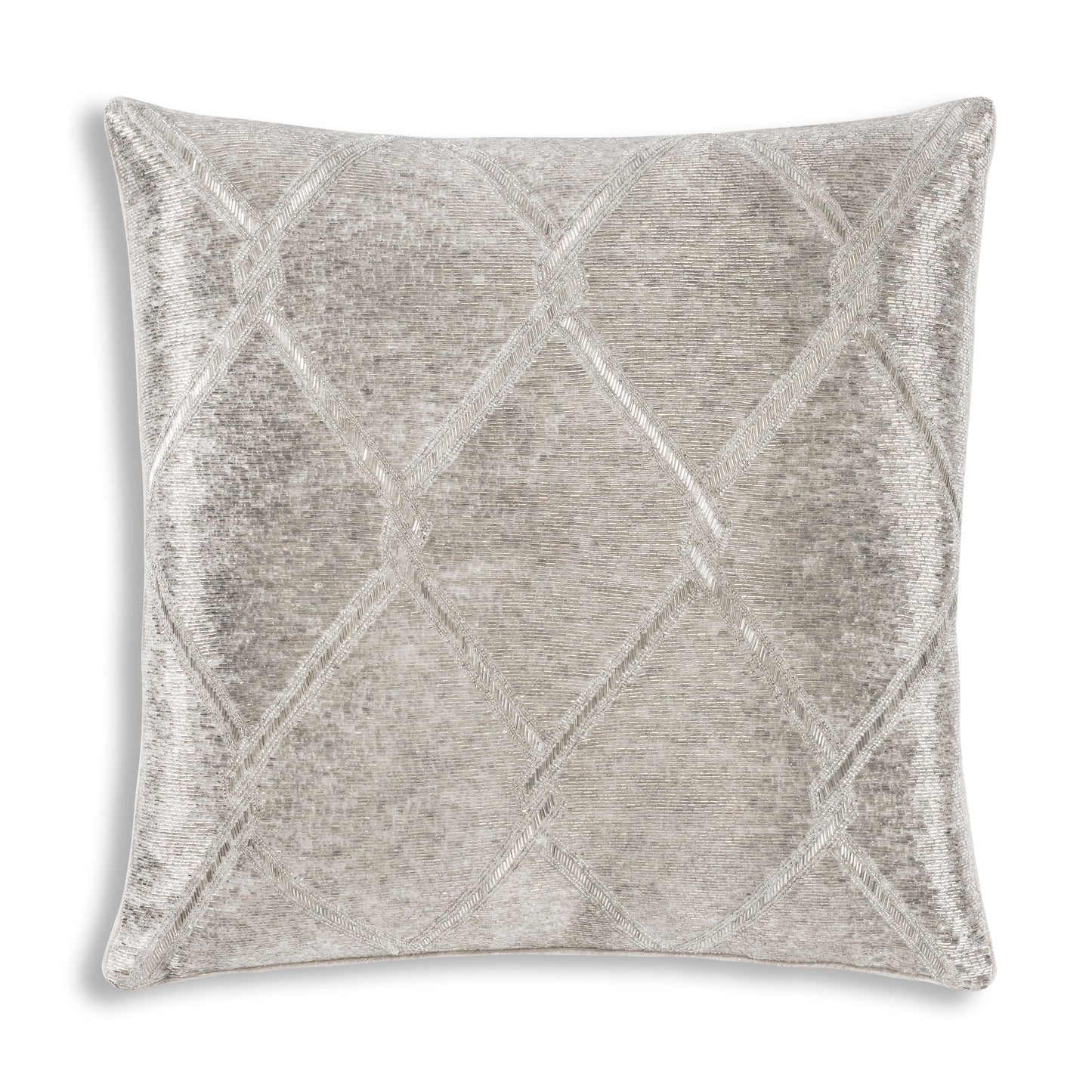 Akai Silver Hand Beaded Pillow