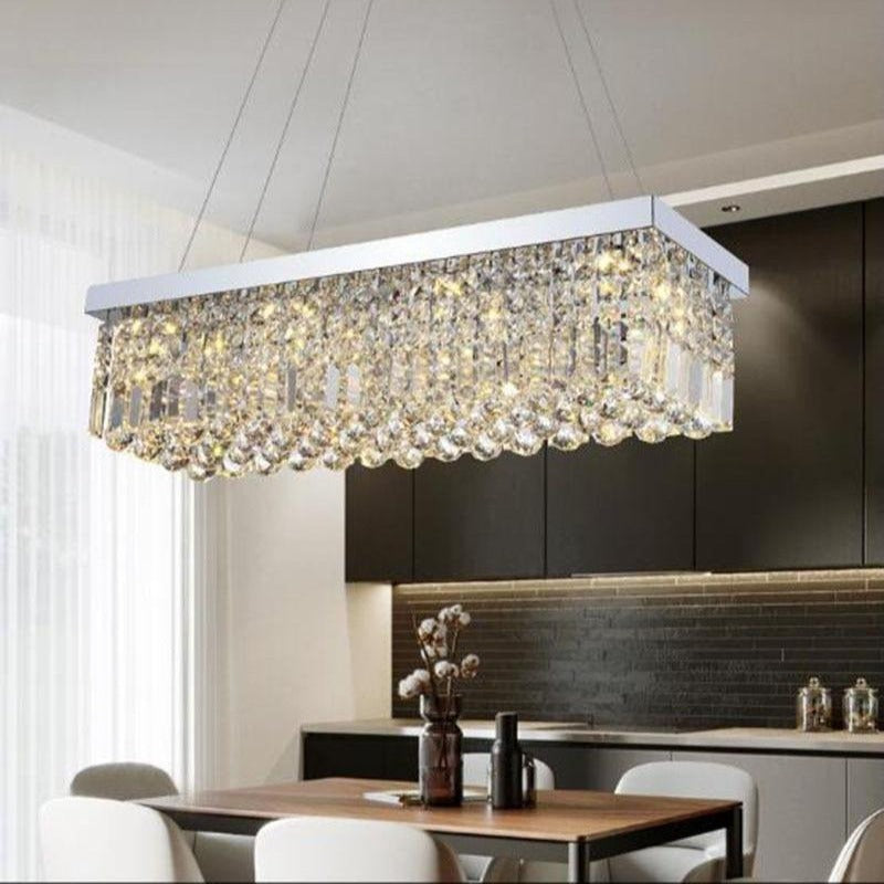 Berlin Modern Crystal Rectangular Chandelier