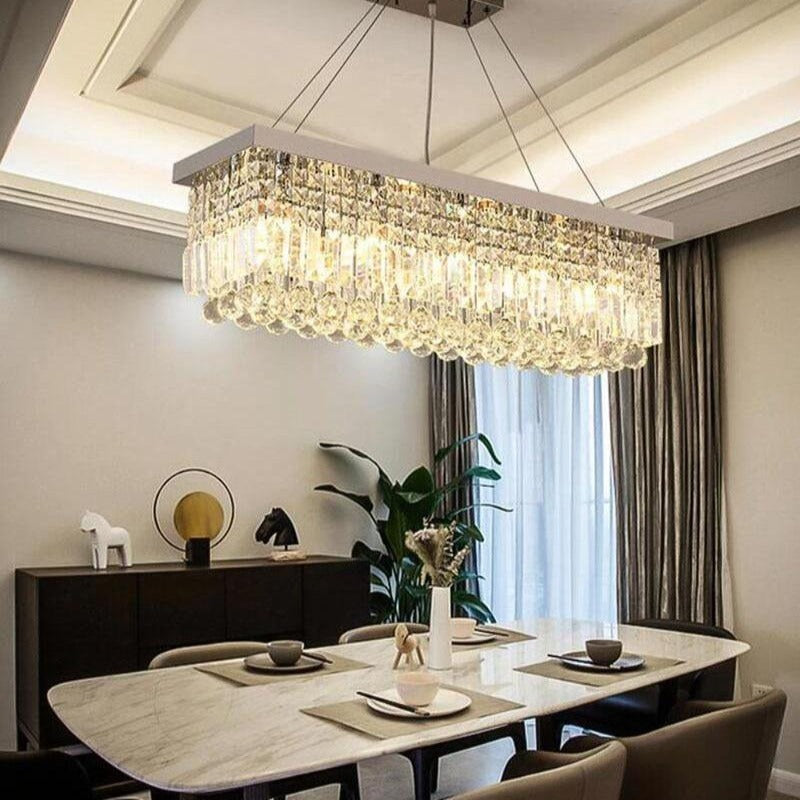 Berlin Modern Crystal Rectangular Chandelier