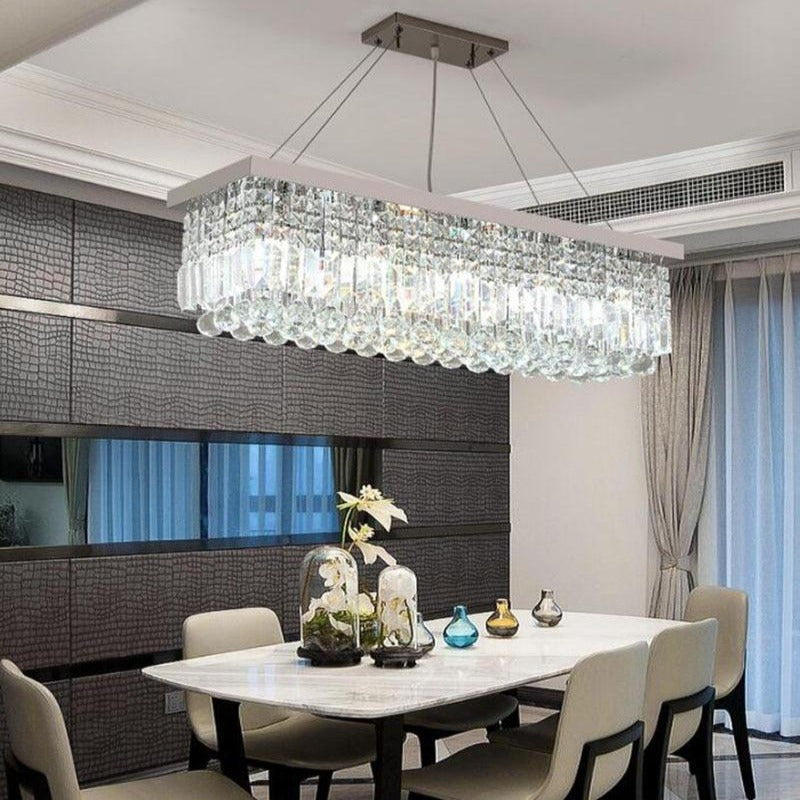 Berlin Modern Crystal Rectangular Chandelier