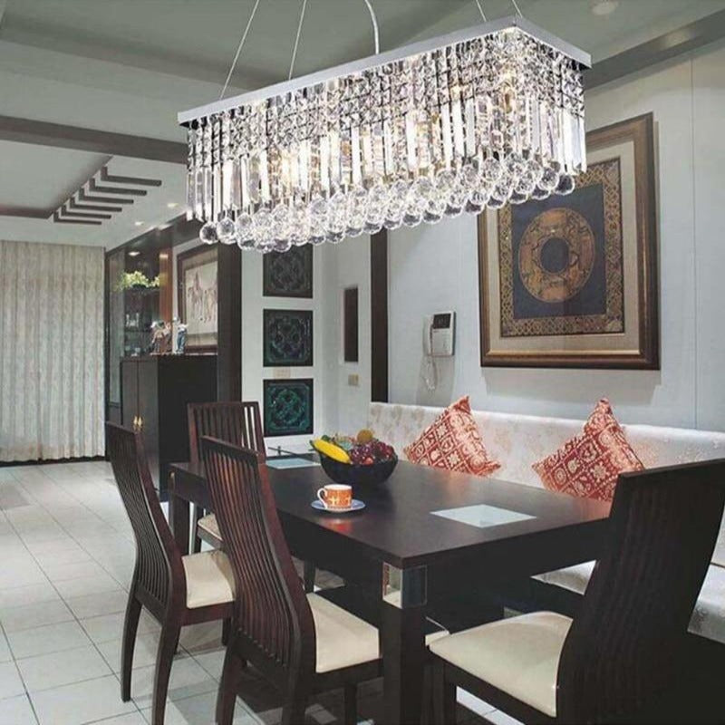 Berlin Modern Crystal Rectangular Chandelier