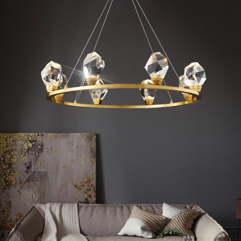 gold large crystal chandelier