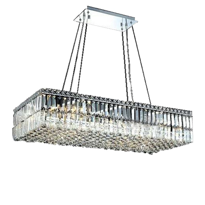 silver crystal chandelier