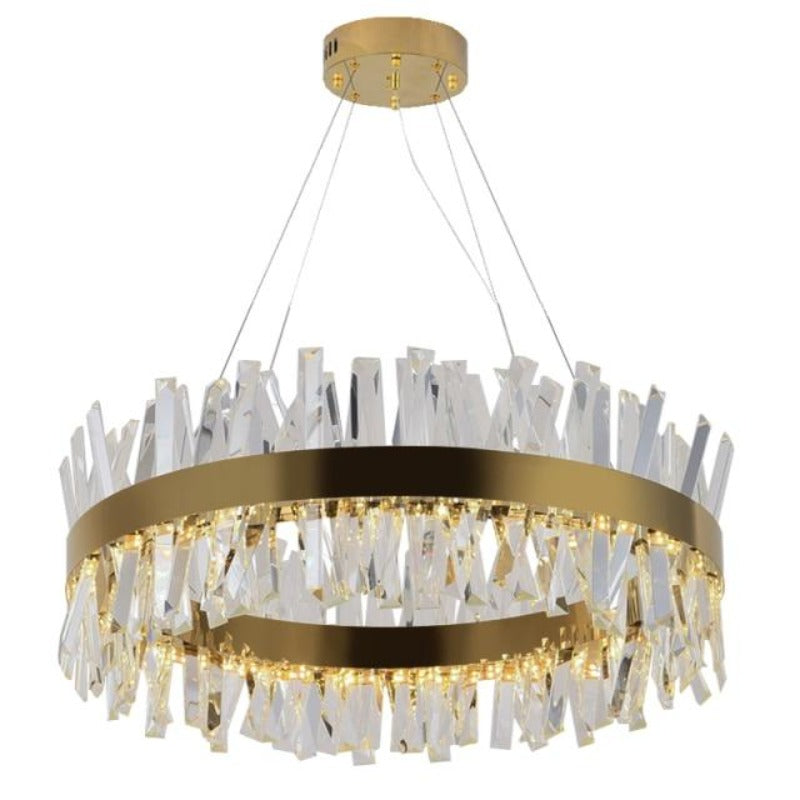 Milan Round Modern Crystal Chandelier