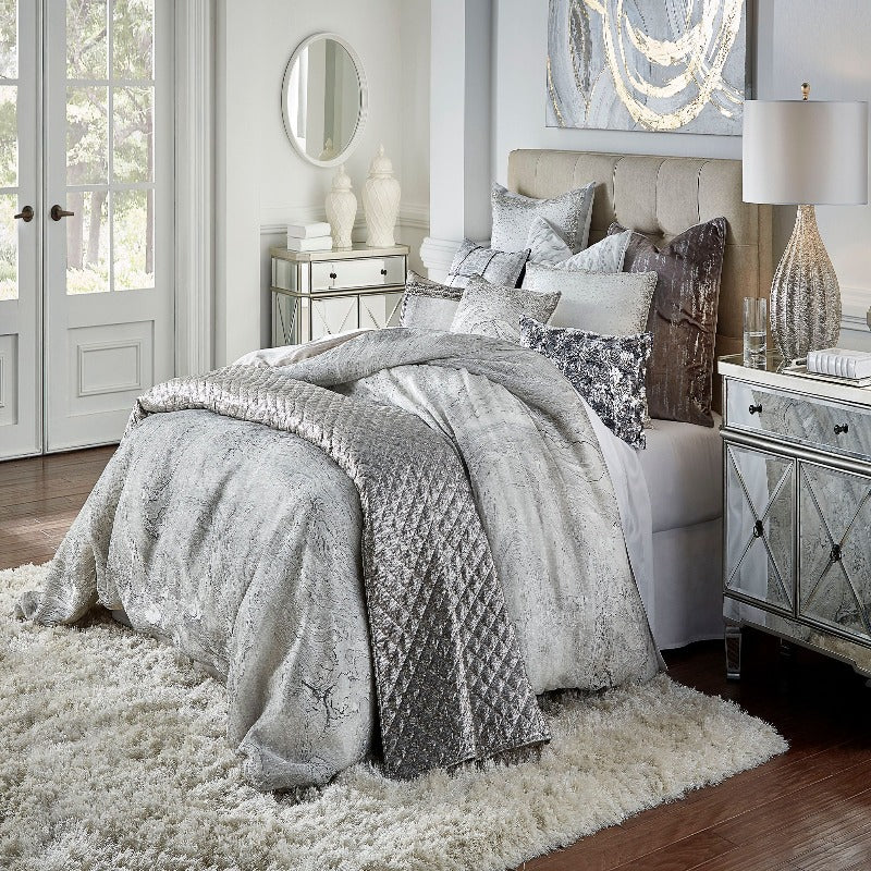 Granite Grey Pillows and Euro Sham Covers