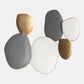 White Gold and Grey Metal Modern Wall Decor 25"