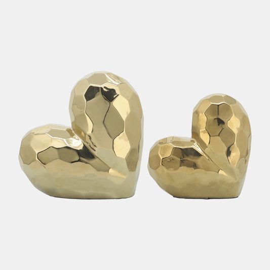 Gold Ceramic Heart 11"