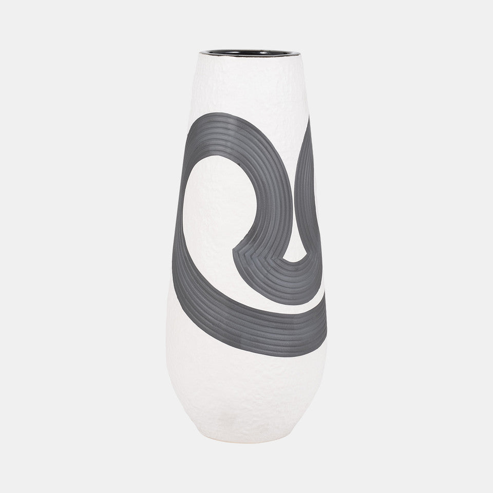 17 inch noir vase

Black and white decorative vase

Noir vase black and white

Tall black and white vase

Monochrome ceramic vase

Modern noir vase

Black white vase for home decor

17" modern vase

Contemporary black and white vase

Black and white color block vase