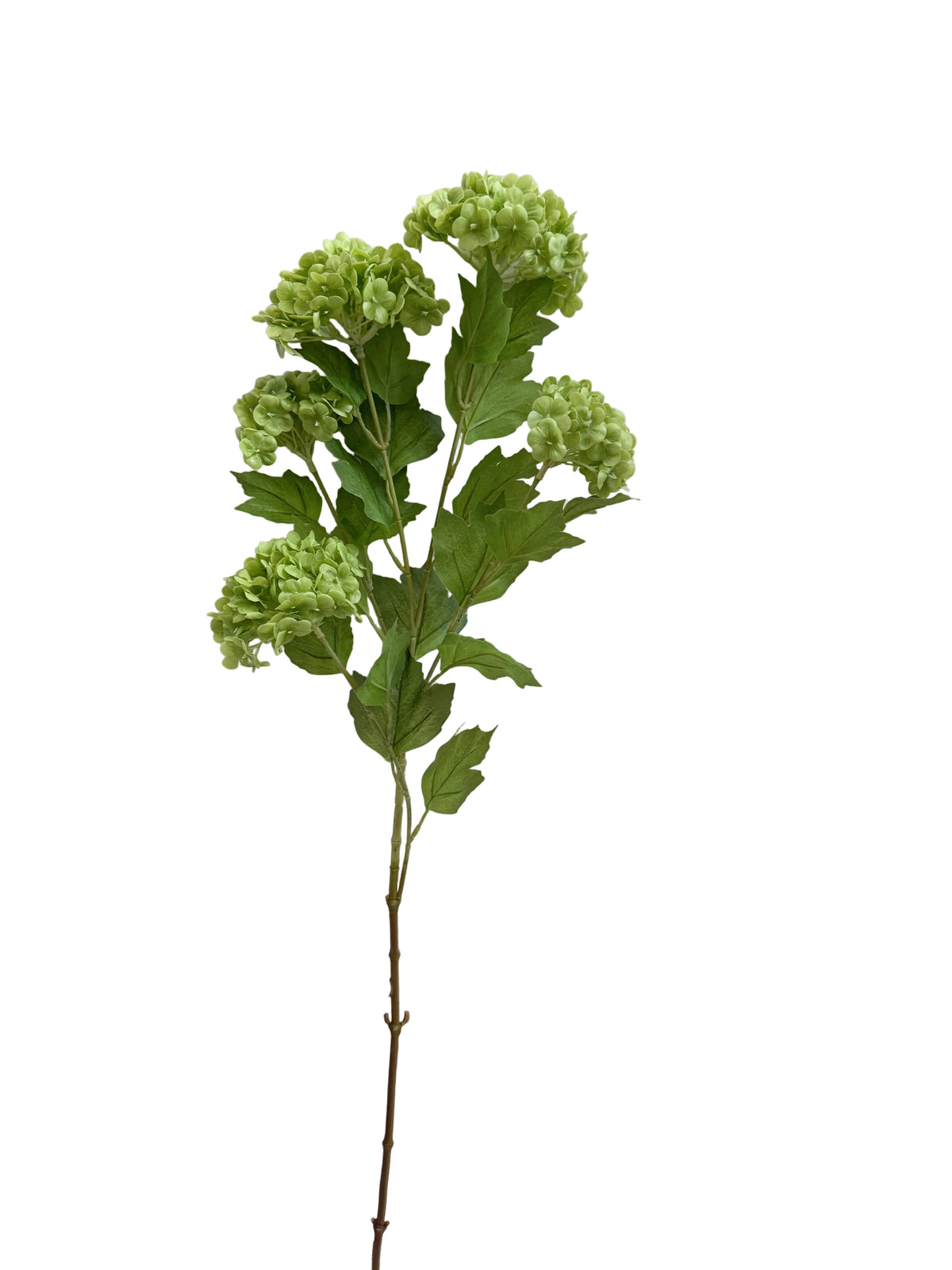 Evie Faux Green Hydrangea Spray, 30” Green Artificial Flower Stems Set of 3 Realistic Silk Floral Decor