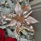 Rose Gold Poinsettia with Glitter