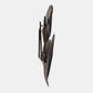 White Gold and Grey Metal Modern Wall Decor 25"