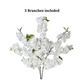 Sienna White Cream Silk Cherry Blossom Flower Set of 3 Branches Pack 40'' Inches