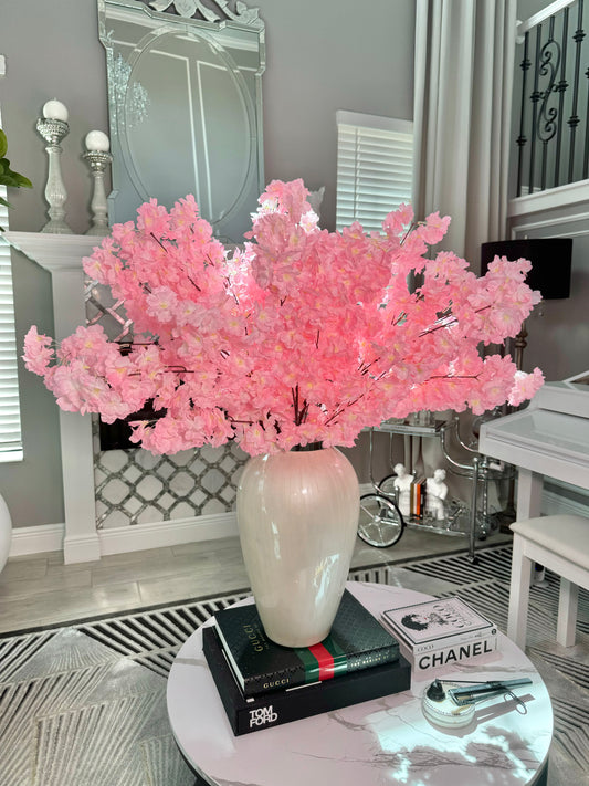 Mila Pink Silk Cherry Blossom Set of 3 Branches  36'' Wedding, Party, Event, Japan's National Flower