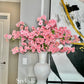 Bianca Pink Silk Cherry Blossom Flower Branches Set of 3 Pack 40'' Inches