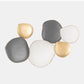 White Gold and Grey Metal Modern Wall Decor 25"