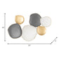 White Gold and Grey Metal Modern Wall Decor 25"