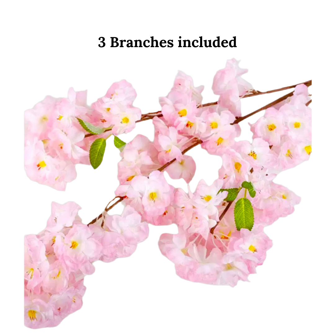 42 inch faux flower stems

cherry blossom branches for home staging

elegant pink office decor

everlasting spring blossoms

ready-made floral arrangement

no maintenance flower branches

forever blooming cherry blossoms

never wilt cherry blossoms

bendable flower stems

easy to arrange silk flowers