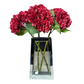 Ariane Real Touch Hydrangea Red Burgundy Artificial Flower Stems Set of 3