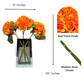 Ariane Orange Artificial Hydrangea Flowers Realistic Silk Blooms for Home Decor, Centerpieces & Arrangements Fall