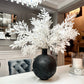 Azore Artificial White Silk Stem Faux Leaf Branches 42" set of 4