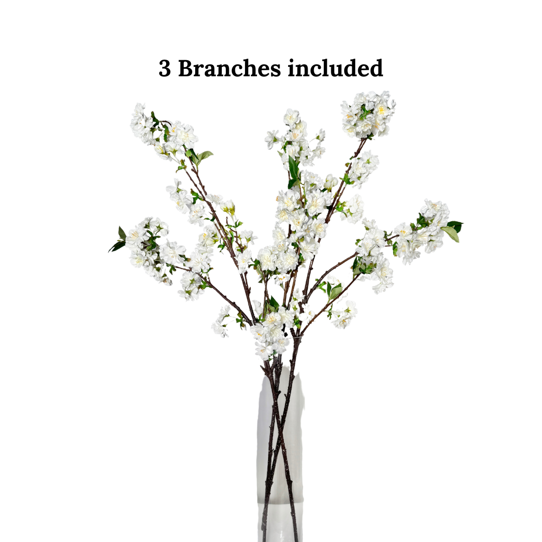 cherry blossom branches for home decor

faux floral stems for spring

artificial flowers for large vase

Japanese floral arrangement faux

cherry blossom stems for modern decor

white spring decor stems

tall artificial branches for floor vase

white cherry blossoms for seasonal styling

silk flowers for interior arrangements

faux blossoms for minimalist decor