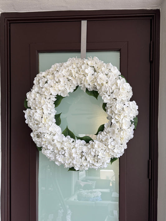 white hydrangea wreath

faux hydrangea flower wreath

artificial white floral wreath

21 inch hydrangea wreath

handcrafted hydrangea wreath

white silk flower wreath

UV resistant wreath

white flower wreath for door

faux hydrangea wreath 21 inch

all season white floral wreath