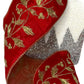 Christmas Red Satin Embroidery Brocade Ribbon