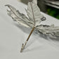 Silver Grey Glittered Velvet Poinsettia Flower Christmas Pick Set of 3