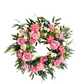 Lyla Pink Rose Green Beech Door Wreath  24" All Season Indoor Outdoor