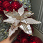Rose Gold Poinsettia with Glitter