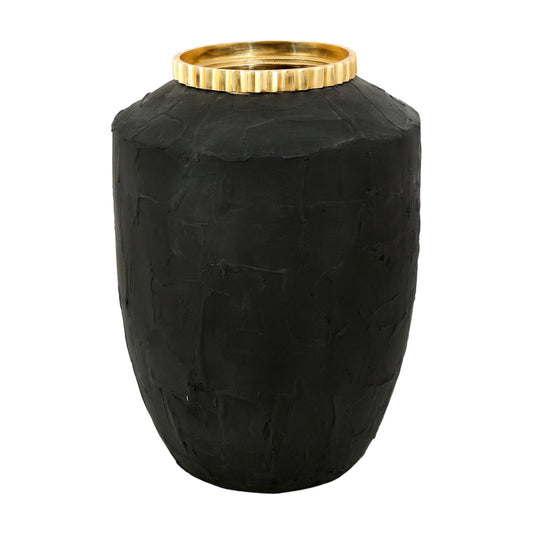 19" CANVON SMALL BLACK ECOMIX VASE