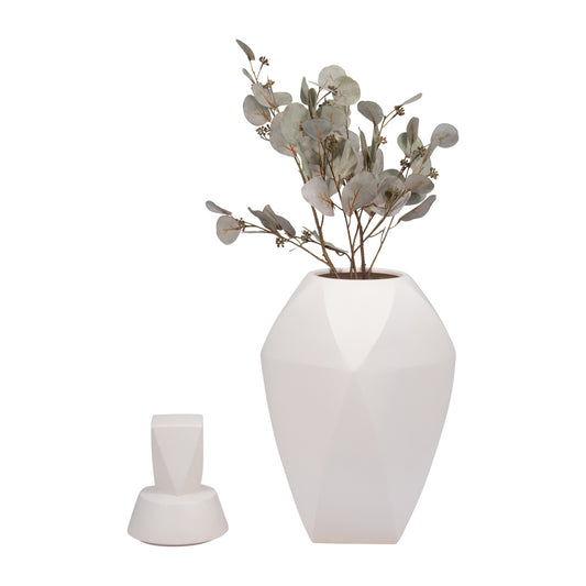 BLAKELIN LARGE WHITE LIDDED JAR 23''
