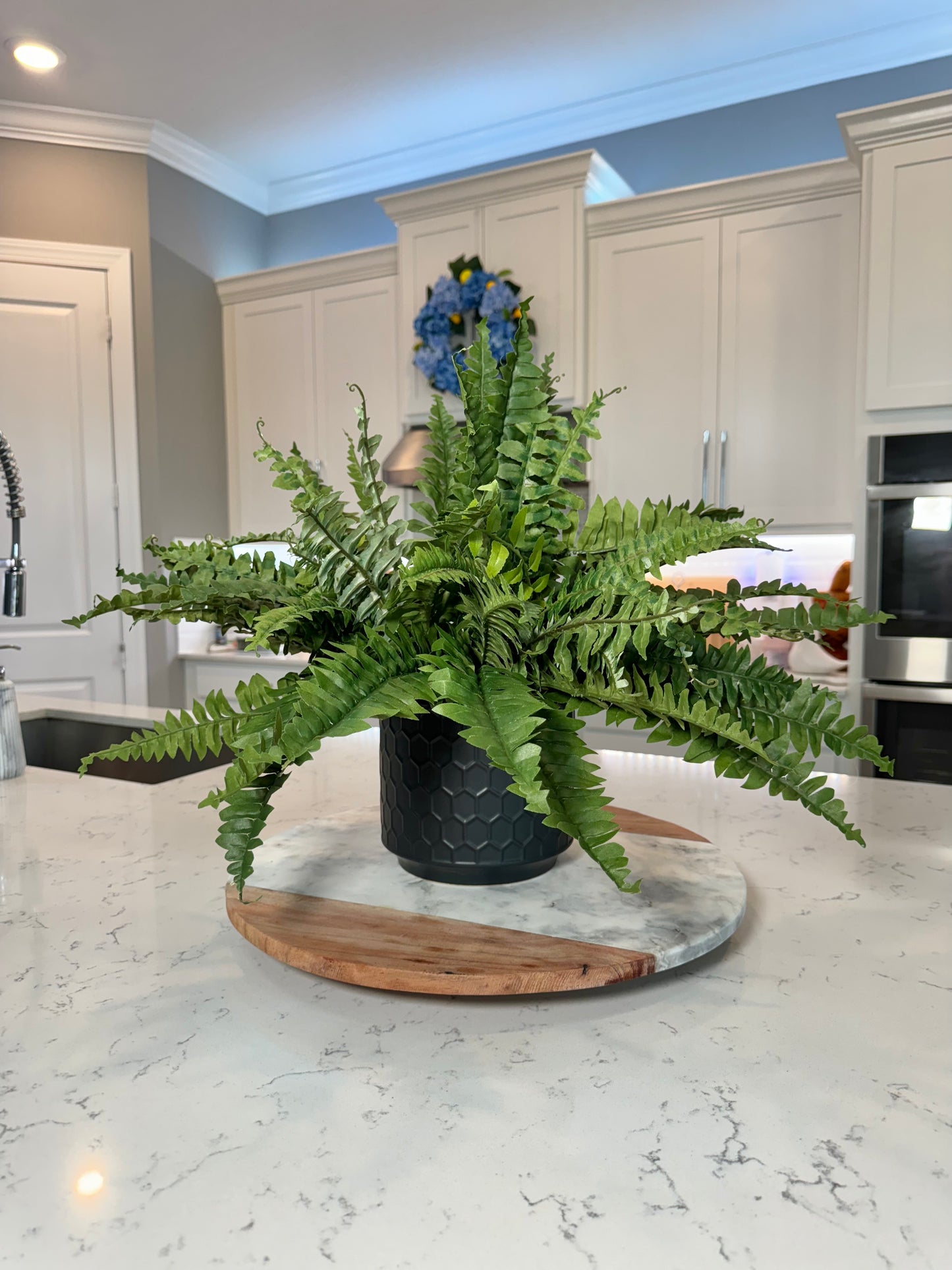 Boston Fern Artificial Plant UV Resistant, 28" Diameter, 27 Fronds